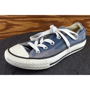 Converse All Star Toddler Girls 13 Medium Blue Low Top‎ Fabric 3j237